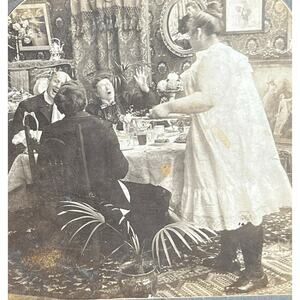 Antique Stereoscope Photo Card Black White Keystone Co Copyright 1900 Whimsical